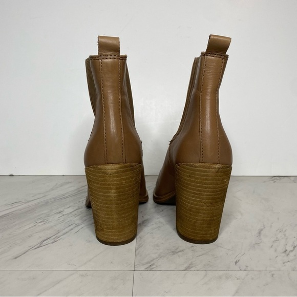 Vince Camuto Ratony Tan Leather Heeled Bootie 10M - Picture 3 of 15